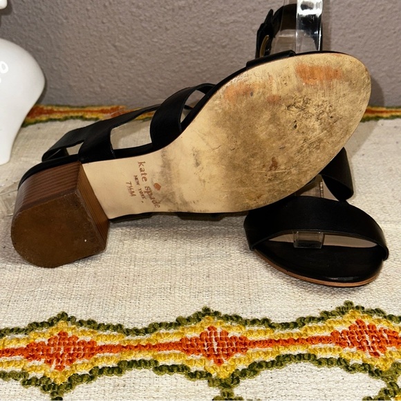 Kate Spade Ankle Strap Block Heel sz 7.5 - Picture 5 of 8
